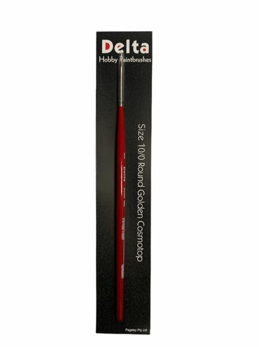 Delta Brushes | Accessories Delta Delta Paintbrush Size 10/0 Round Golden Cosmotop