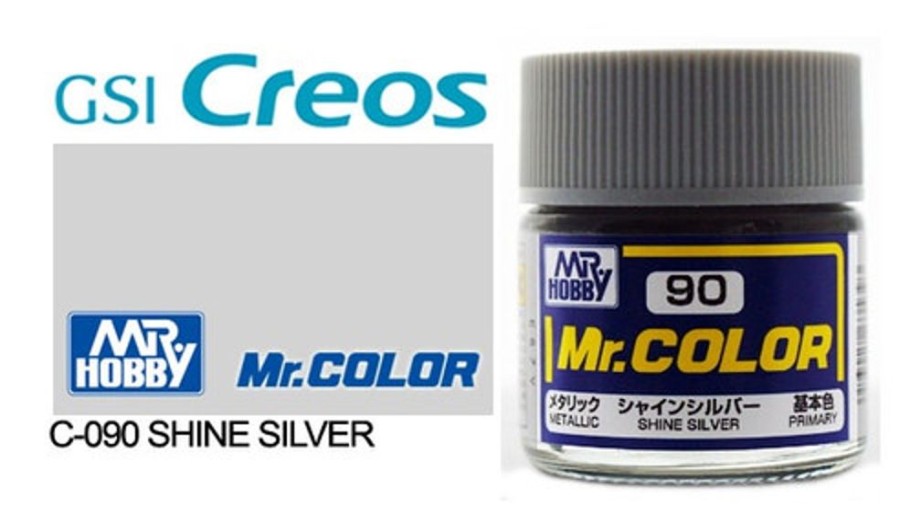 Mr. Hobby Paint | Accessories Mr Hobby Gunze - C090 Mr Color Metallic Shine Silver