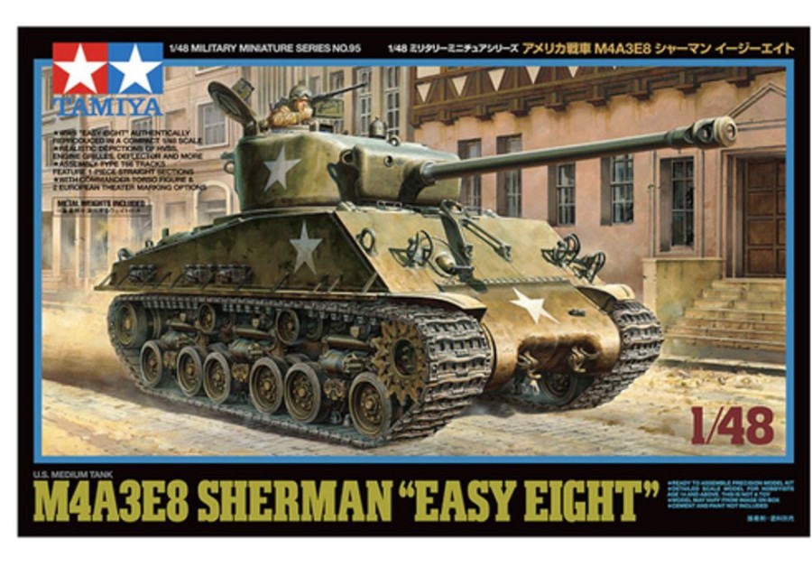 Military | Model & Die-Cast Tamiya Tamiya - 1/48 U.S. Medium Tank M4A3E8 Sherman \\'Easy Eight\\' [32595]