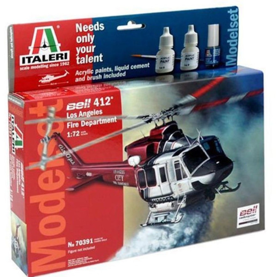 Aircraft | Model & Die-Cast Italeri Italeri 70391 1/72 Bell 412 Los Angeles Fire Department -Model Set