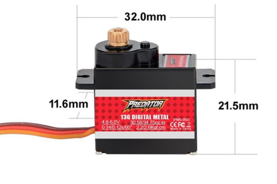 Servo For Plane | Electronics FMS Fms Predator 13G Digital Metal Gear Servo Reverse