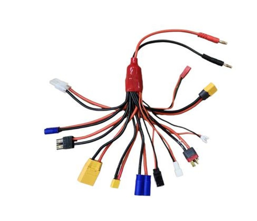 Cables | Accessories Amass Amass Charging Cable With 12 Output Leads Deans, Xt30,Xt60 , Xt90 ,Tamiya, Ec3, Ec5, Trx, Jst, Jst 2.0, Futaba Mx2.0