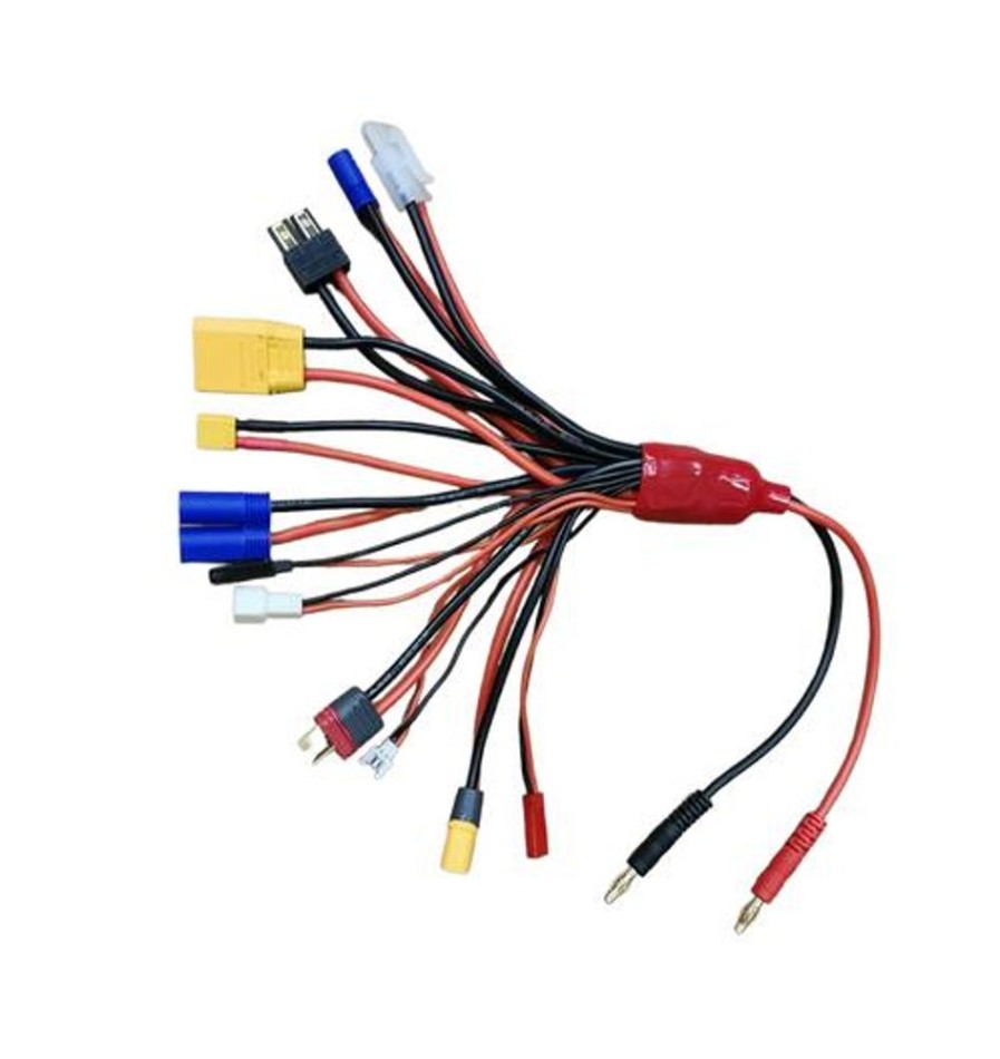 Cables | Accessories Amass Amass Charging Cable With 12 Output Leads Deans, Xt30,Xt60 , Xt90 ,Tamiya, Ec3, Ec5, Trx, Jst, Jst 2.0, Futaba Mx2.0