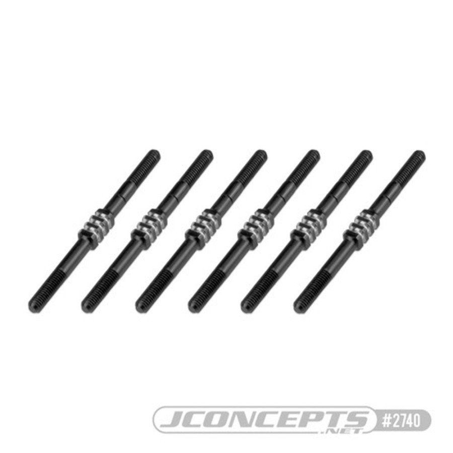 Offroad Racing Accessories | Parts JConcepts Jconcepts B6/B6D Fin Titanium Turnbuckle Set (Black) (6)