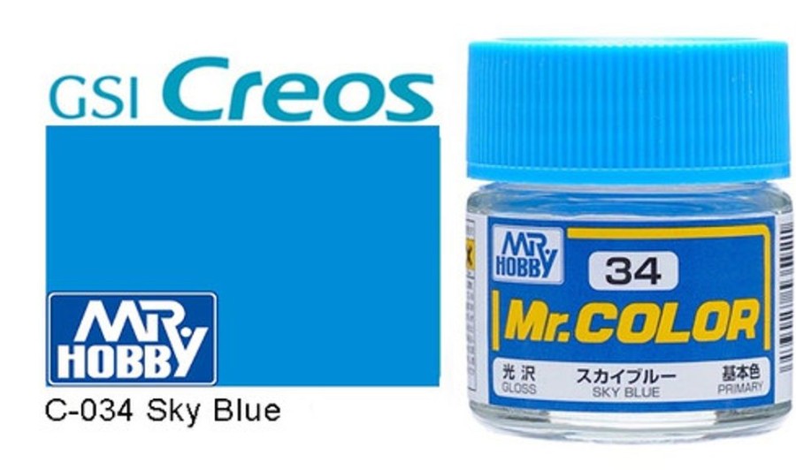 Mr. Hobby Paint | Accessories Mr Hobby Gunze - C034 Mr Color Gloss Sky Blue