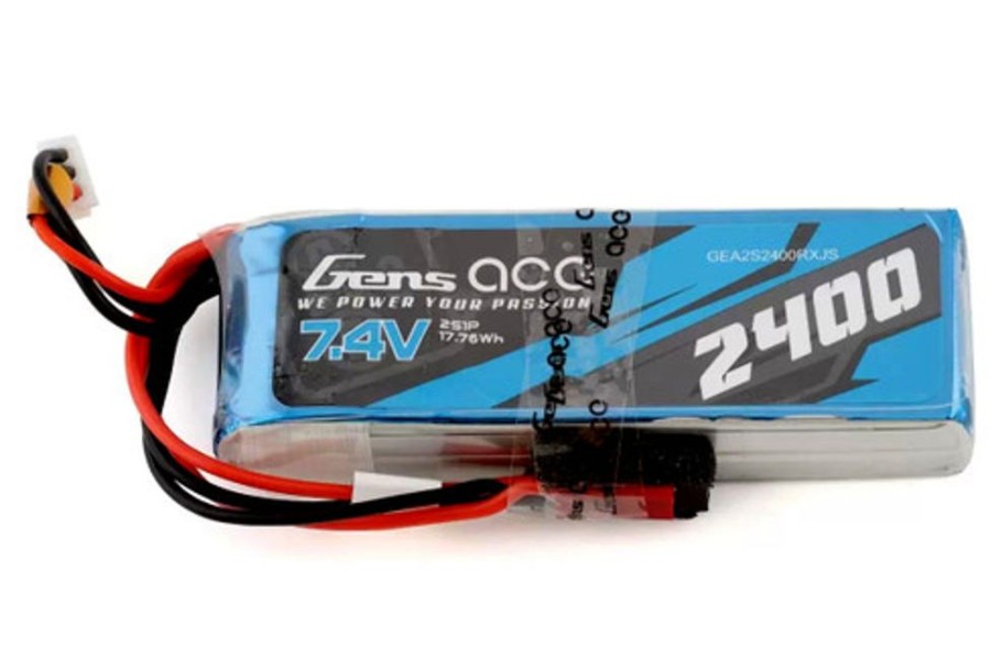 Lithium Polymer Batteries | Batt/Charger Gens Ace Gens Ace 2S 7.4V 2400Mah Receiver Li Po Pack W/ Servo & Jst Plug