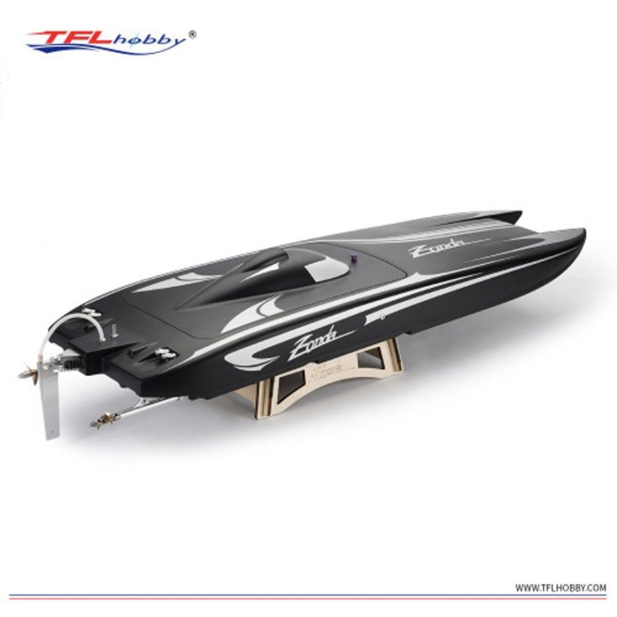 Boats TFL Tfl 1040Mm 2.4G Rc Boat With Double Brushless Motor Hobbywing 120A Esc - Black