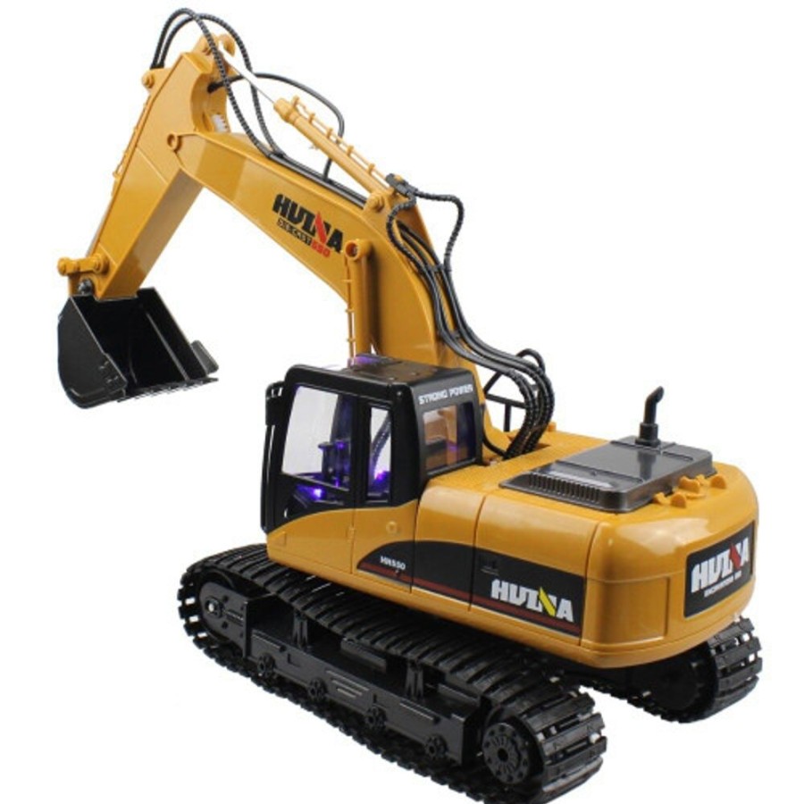 Cars/Tanks Huina Huina 1535 1/14 Rc Excavator Remote Control Truck With Lights Crawler Tractor Model