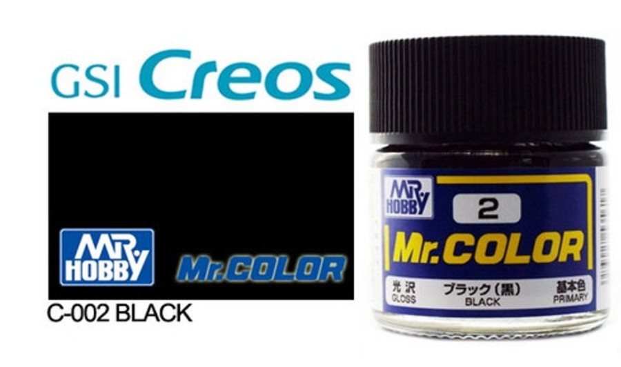 Mr. Hobby Paint | Accessories Mr Hobby Gunze - C002 Mr Color Gloss Black