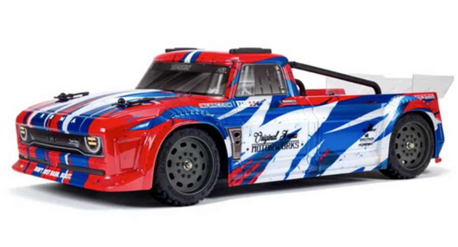 On Road | Cars/Tanks Arrma Arrma 1/8 Infraction 4X4 Mega Resto-Mod Truck Rtr, Red/Blue