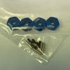 Drift Car Parts | Parts CS model 5Mm Cnc Metal Hexangular Wheel Hub Set (Includes Screws 4Pcs) Blue