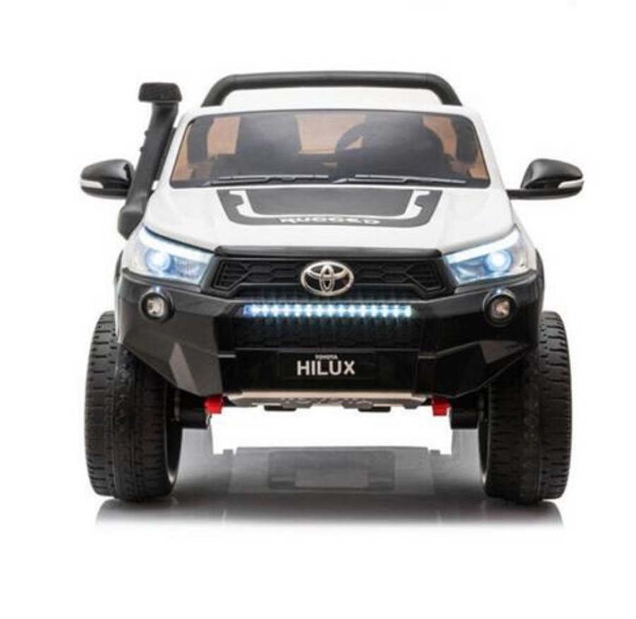 Ride On Hobby Station 2022 Licensed Toyota Hilux Ute 4X4 4Wd Licensed Electric Ride On Toy For Kids - White & Black