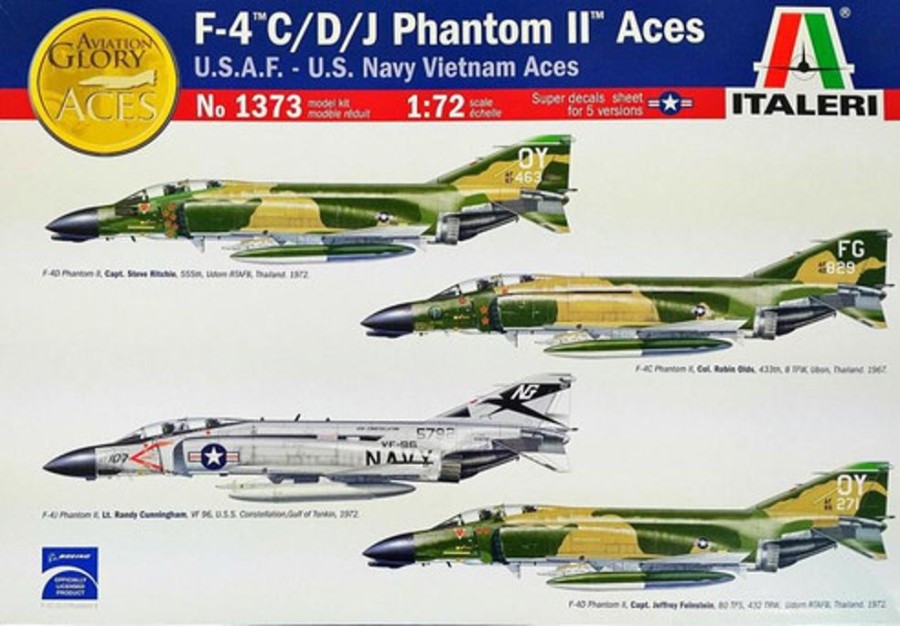 Aircraft | Model & Die-Cast Italeri Italeri - 1/72 F-4 C/D/J Phantom Ii Aces Usaf-Us Navy Vietnam Aces