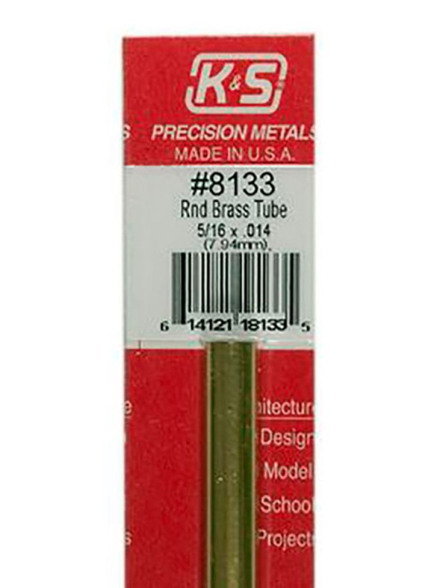 Brass | Accessories K&S K&S Brass Round Tube 5/16" X 12" #8133