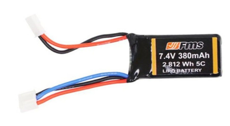 Lithium Polymer Batteries | Batt/Charger FMS 1/18 Roc : Lipo Battery 2S 380Mah (Same As Fmsc2052)