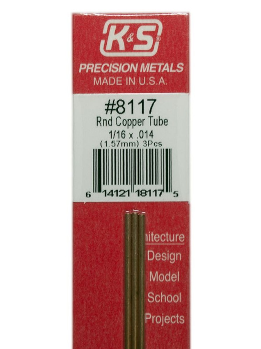 Copper | Accessories K&S K&S Copper Tube 1/16" X 12" #8117