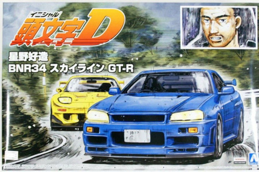 Cars | Model & Die-Cast Aoshima Aoshima Initial D Kozo Hoshino Bnr34 Skyline Gt-R 1/24 Scale Kit