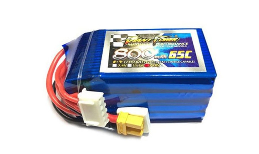 Lithium Polymer Batteries | Batt/Charger Giant Power Giant Power 4S 14.8V 800Mah 65C Li-Po W/ Xt30 Plug