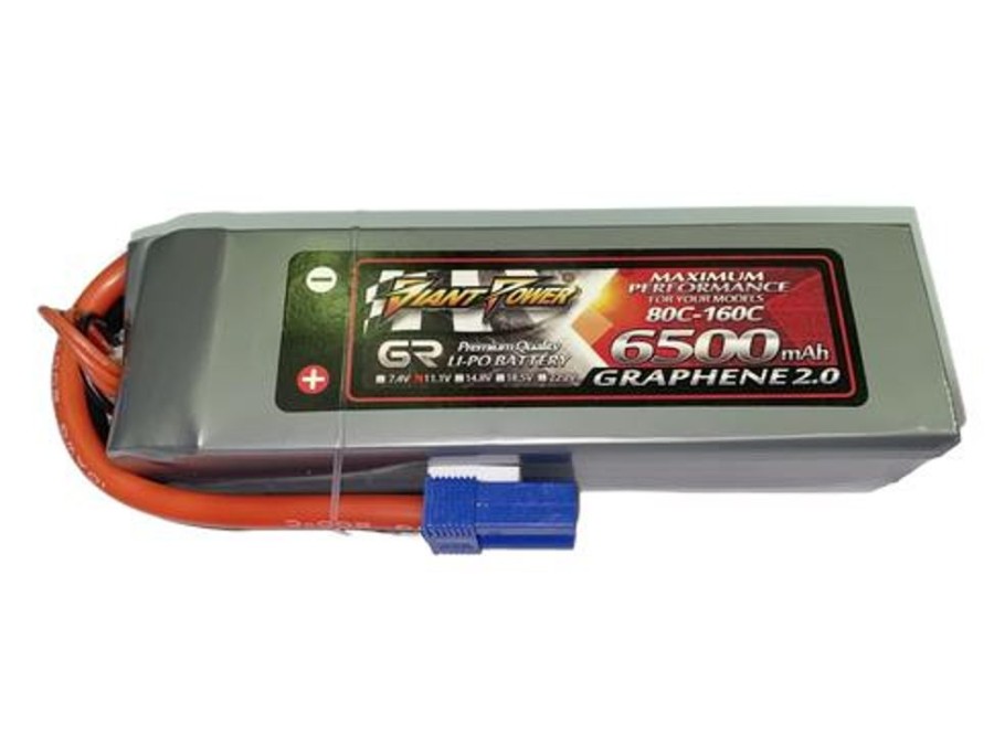 Lithium Polymer Batteries | Batt/Charger Giant Power Giant Power Graphene 3S 11.1V 6500Mah 80C Li-Po W/ Ec5-Plug