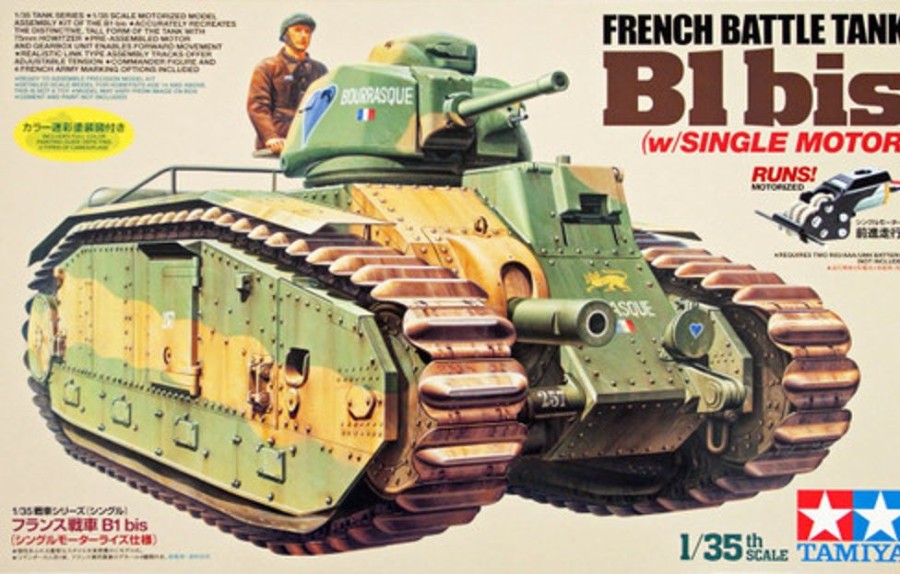 Military | Model & Die-Cast Tamiya Tamiya - 1/35 French B1 Bis Plastic Model Kit W/Single Motor [30058]