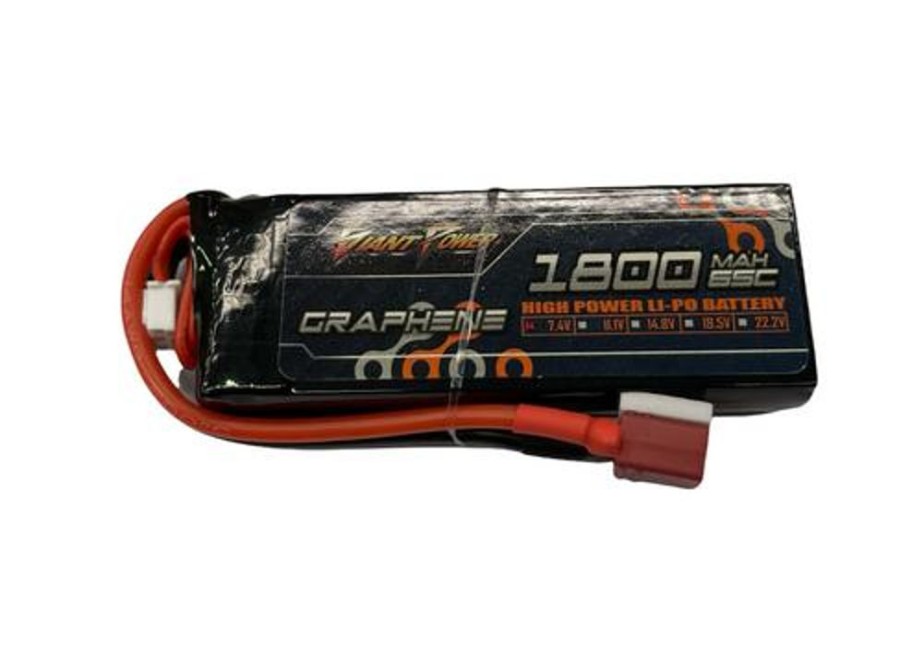 Lithium Polymer Batteries | Batt/Charger Giant Power Giant Power 2S 7.4V 1800Mah 65C Li-Po W/ T-Plug