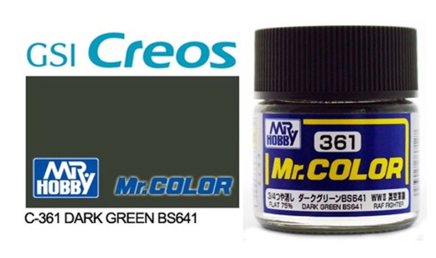 Mr. Hobby Paint | Accessories Mr Hobby Gunze - C361 Mr Color Raf Dark Green Bs641