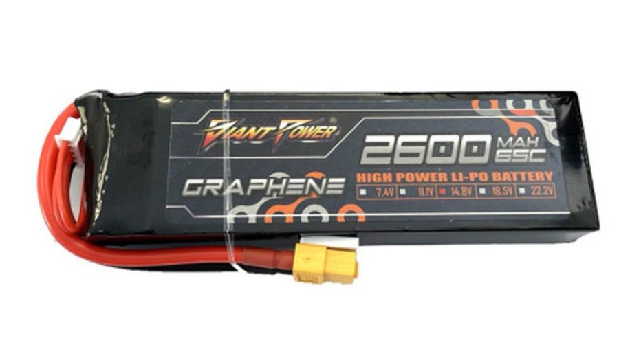 Lithium Polymer Batteries | Batt/Charger Giant Power Giant Power Graphene 4S 14.8V 2600Mah 65C Li-Po W/ Xt60 Plug