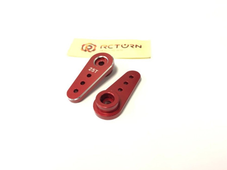 Servo For Cars | Electronics RCTurn Aluminium Rc Servo Horn 25T 32Mm Red (Plastic Spline Only)