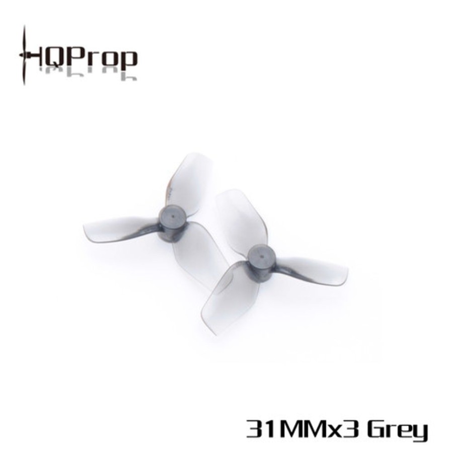 Propellers | Parts HQProp Hq Micro Whoop Prop 31Mmx3 (2Cw+2Ccw)-0.8Mm Shaft (Grey)