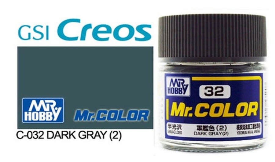 Mr. Hobby Paint | Accessories Mr Hobby Gunze - C032 Mr Color Semi Gloss Dark Grey 2