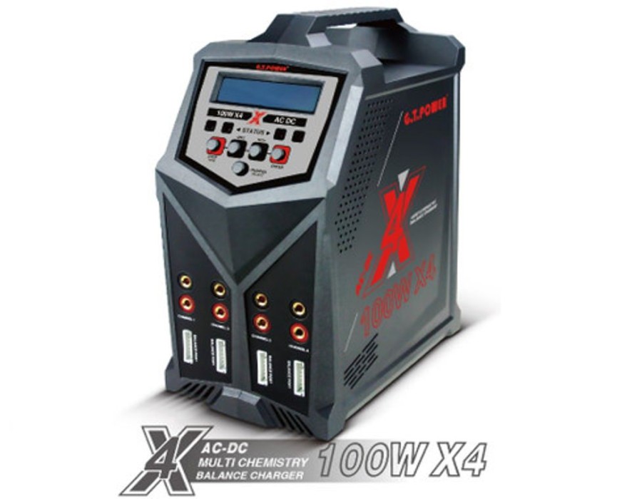 Multi Function Charger | Batt/Charger GT power Gt Power X4 Quad Charger 4X100W Ac/ Dc