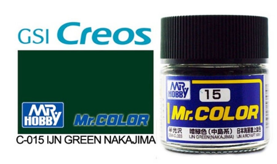 Mr. Hobby Paint | Accessories Mr Hobby Gunze - C015 Mr Color Semi Gloss Ign Green (Nakajima)