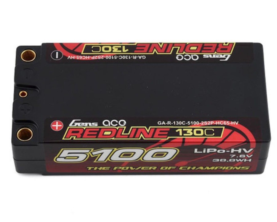 Lithium Polymer Batteries | Batt/Charger Gens Ace Gens Ace Redline Hv 5100Mah 7.6V 130C Shorty Hardcase Lipo Battery