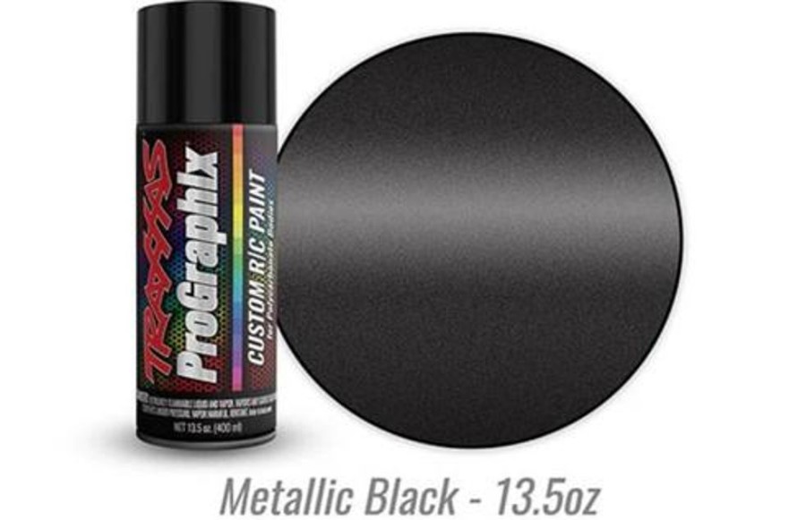 Traxxas Paint | Accessories Traxxas Traxxas 5075X - Body Paint, Prographix , Metallic Black (13.5Oz)