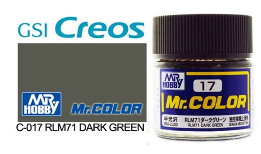 Mr. Hobby Paint | Accessories Mr Hobby Gunze - C017 Mr Color Semi Gloss Rlm71 Dark Green