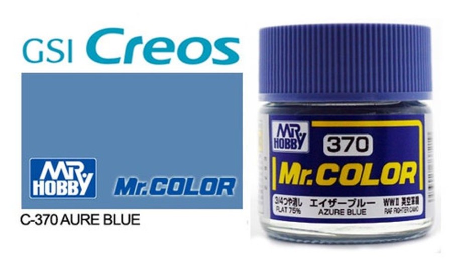 Mr. Hobby Paint | Accessories Mr Hobby Gunze - C370 Mr Color Azure Blue