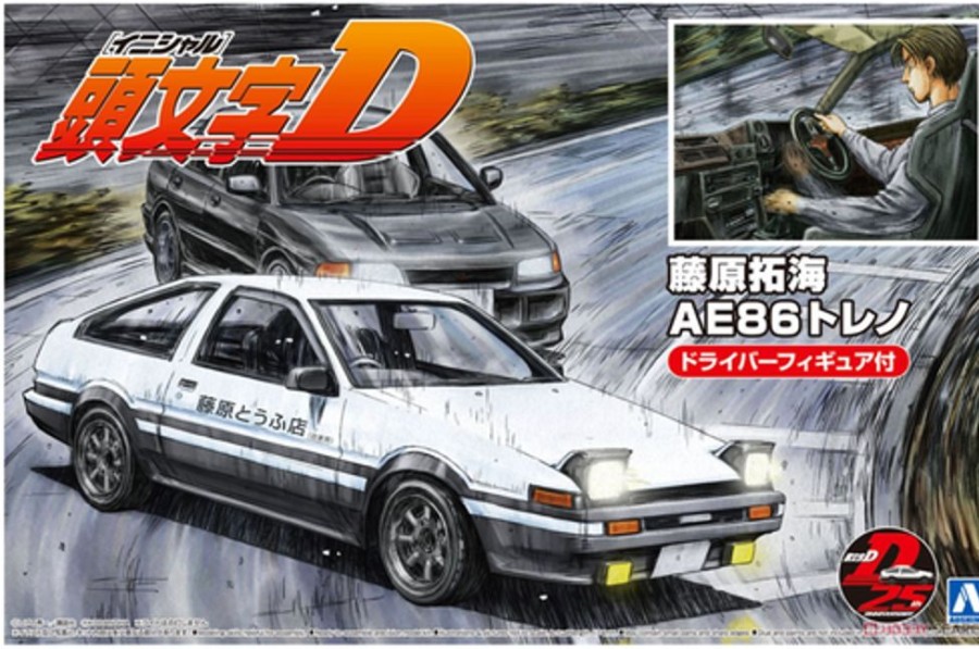 Cars | Model & Die-Cast Aoshima Aoshima - 1/24 Fujiwara Takumi 86 Trueno Project D Specification W/Driver Figure #14