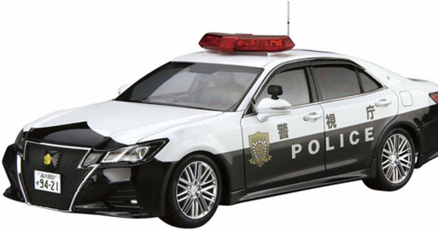 Cars | Model & Die-Cast Aoshima Aoshima The Model Car 110 Toyota Grs214 Crown Patrol Car For Traffic Control '16 1/24 Scale Kit