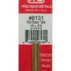 Brass | Accessories K&S K&S Brass Round Tube 1/4" X 12" #8131