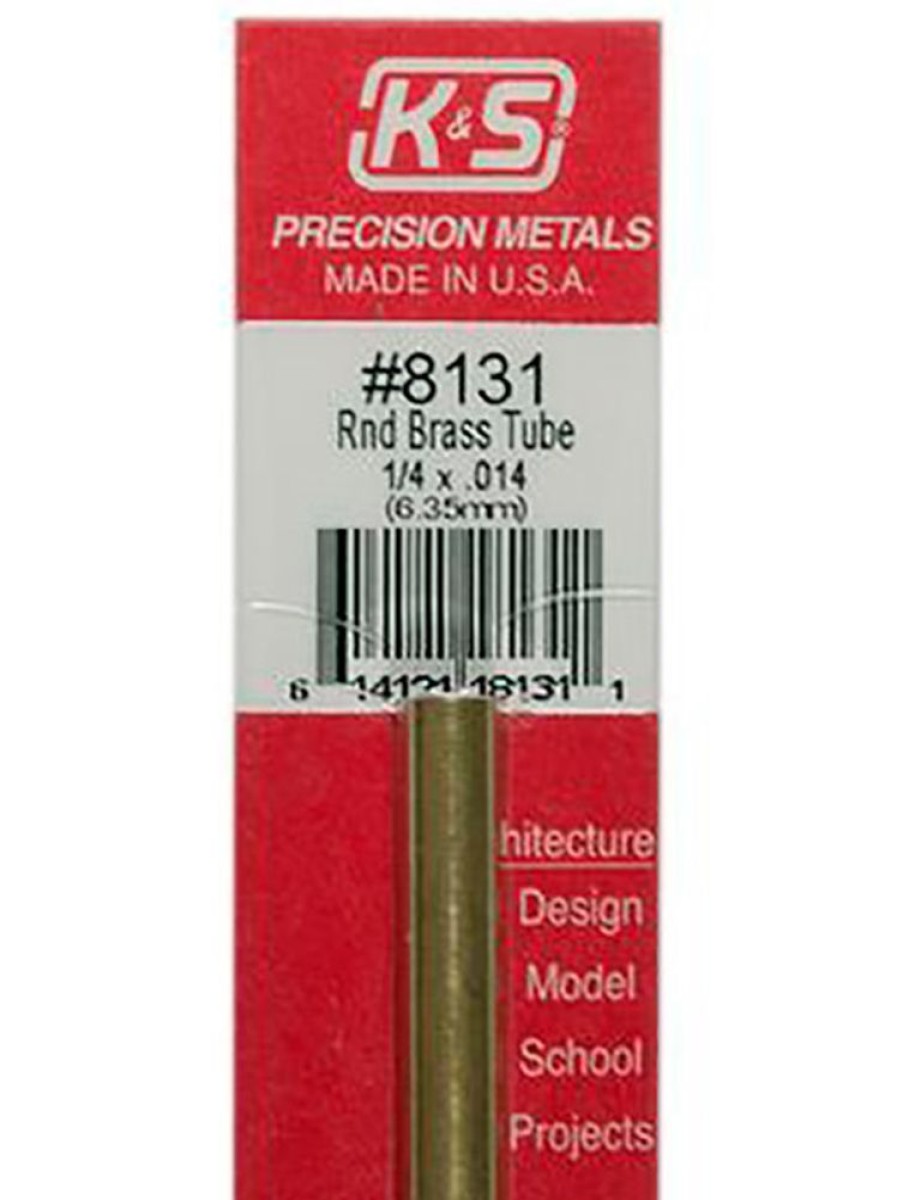 Brass | Accessories K&S K&S Brass Round Tube 1/4" X 12" #8131