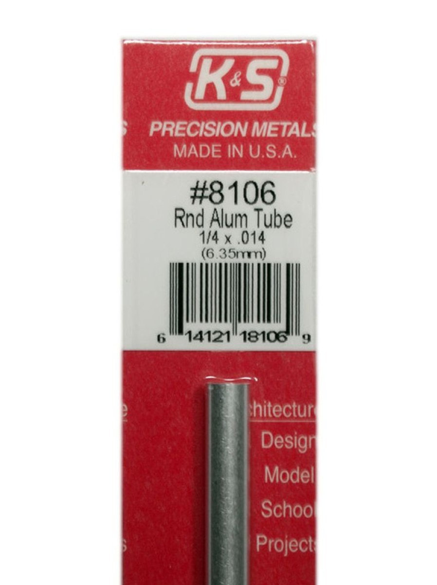 Aluminium | Accessories K&S K&S Aluminium Tube 1/4" X 12" #8106