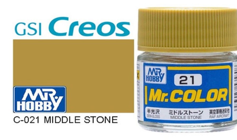 Mr. Hobby Paint | Accessories Mr Hobby Gunze - C021 Mr Color Semi Gloss Middle Stone