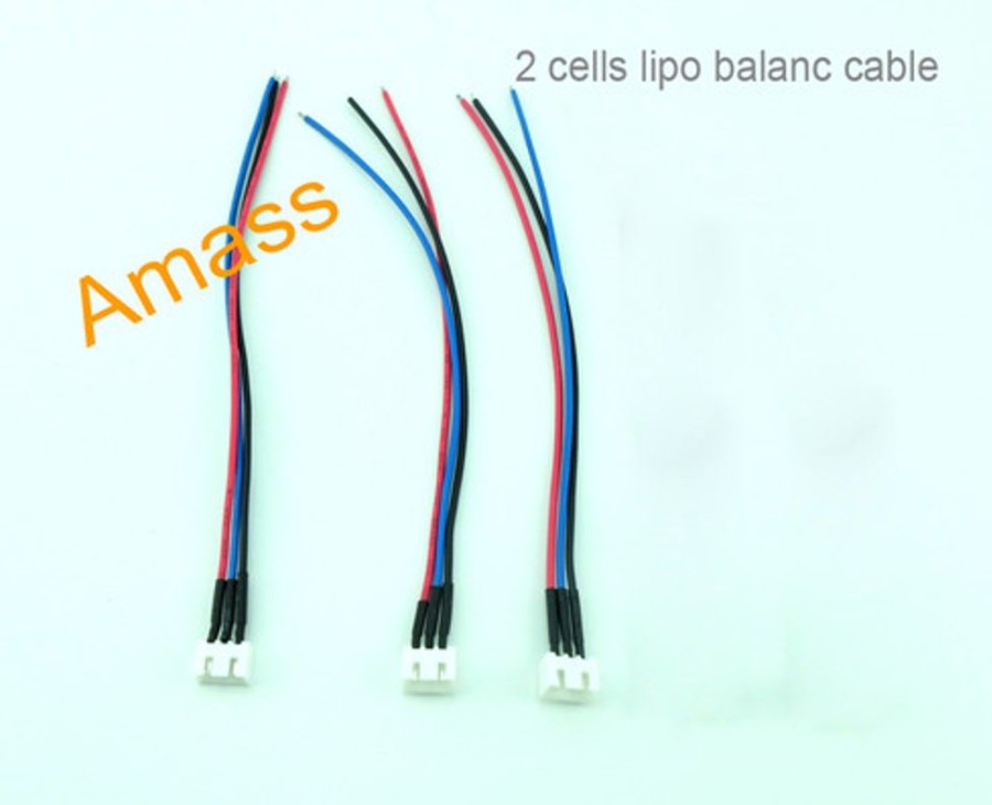 Cables | Accessories Amass Amass 2S Lipo Extension Wire Male 15Cm 3Pcs