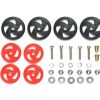 Parts Tamiya Tamiya - Jr Low Friction Roller Set Mini 4Wd Station (Black/Red) [95390]