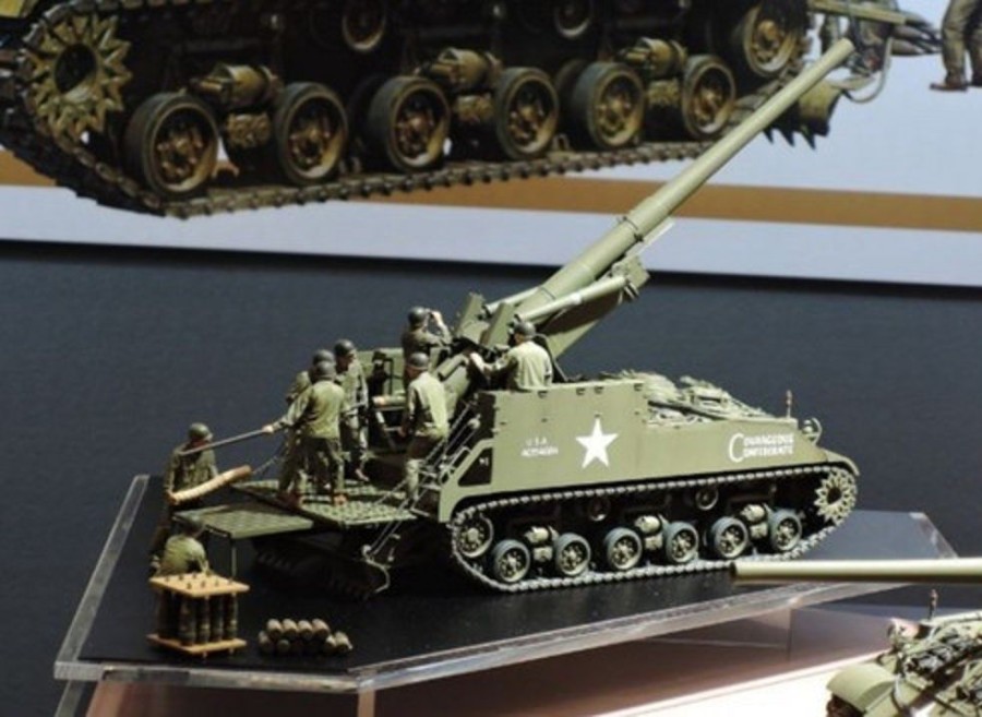 Military | Model & Die-Cast Tamiya Tamiya - 1/35 U.S. Self-Propelled 155Mm Gun M40 Wwii Plastic Model Kit W/8 Figures & Pe Parts [35351]