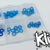 Accessories Klinik RC Klinik Rc Aluminum 3Mm Ball Stud Washer Sets 10 Each 0.5, 0.75, 1, 2, 3, 5Mm (60 Total) With Storage Box