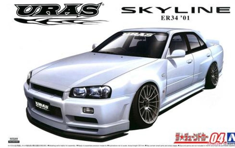 Cars | Model & Die-Cast Aoshima Aoshima - 1/24 Uras Er34 Skyline Type-R `01 (Nissan)