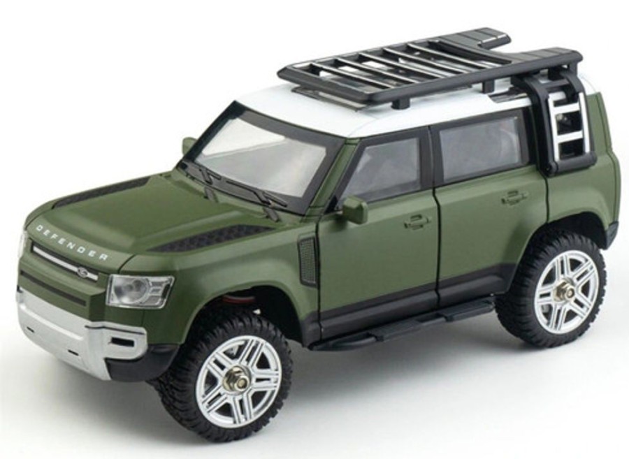 Cars/Tanks Pinecone Models Pinecone Forest 2402 Diecast Alloy Rc Range Rover Defender Rtr 1/24 2.4G 4Wd Rc Car With Led Lights-Green