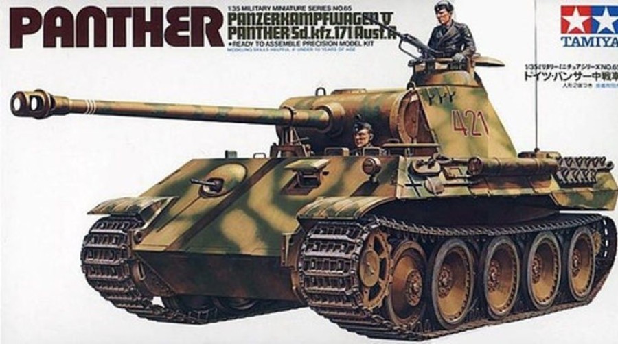 Military | Model & Die-Cast Tamiya Tamiya - 1/35 German Panther Med Tank Kit - Ca165 Wwii Plastic Model Kit [35065]