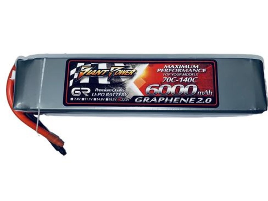 Lithium Polymer Batteries | Batt/Charger Giant Power Giant Power Graphene 6S 22.2V 6000Mah 70C Li-Po W/ No-Plug